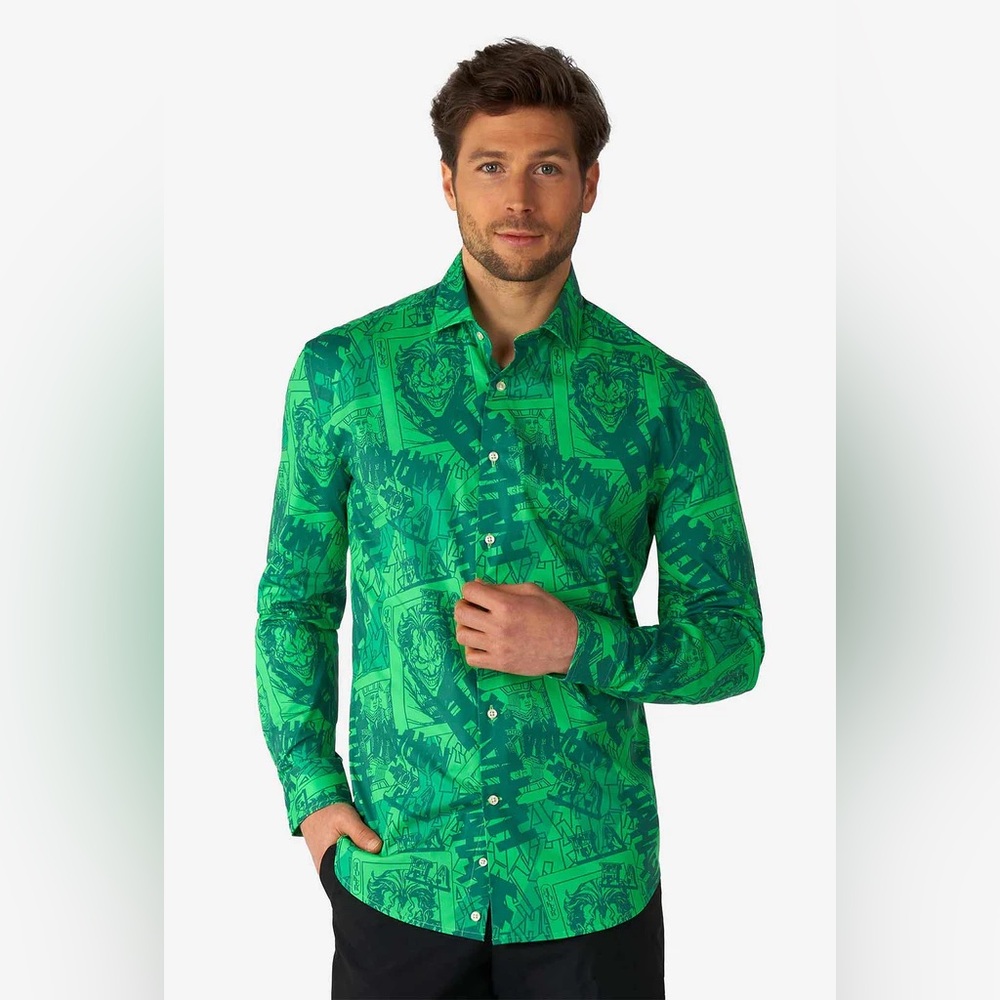 OPPOSUITS The Joker™ Men's button down long sleeved shirt